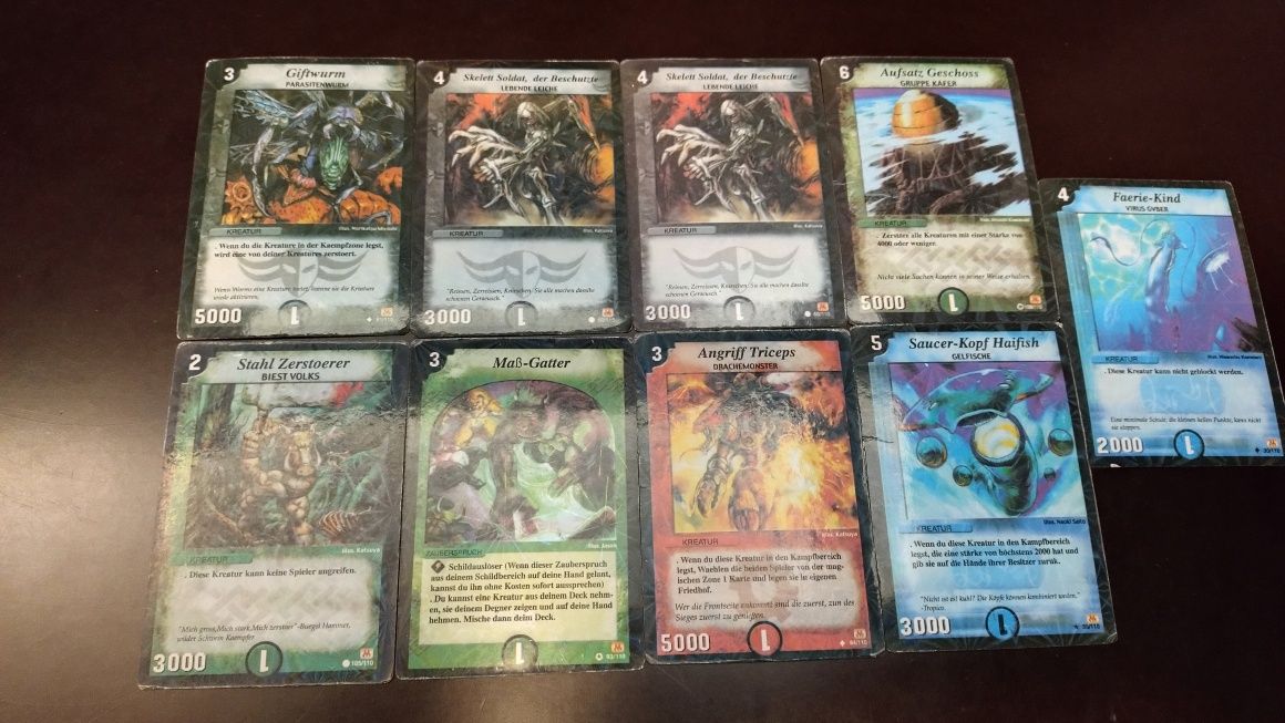 Karty Duel Masters 9 sztuk.