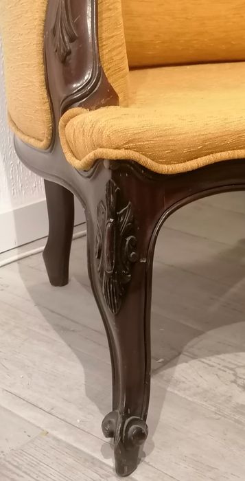 Par Clássicas Poltronas (Cadeirões Bergeres Cadeiras braços) Luís XV