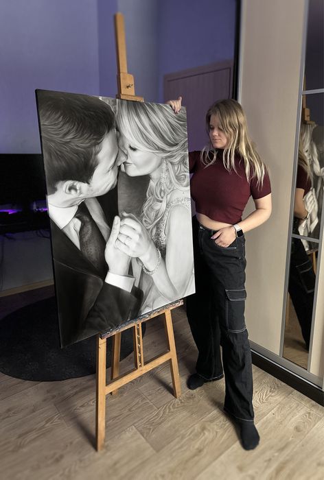 Портрет ручної роботи + відео малювання, з вашого фото. Реалізм