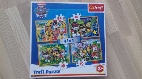 Puzzle 4 w 1 Psi Patrol od Trefl, +3 latka