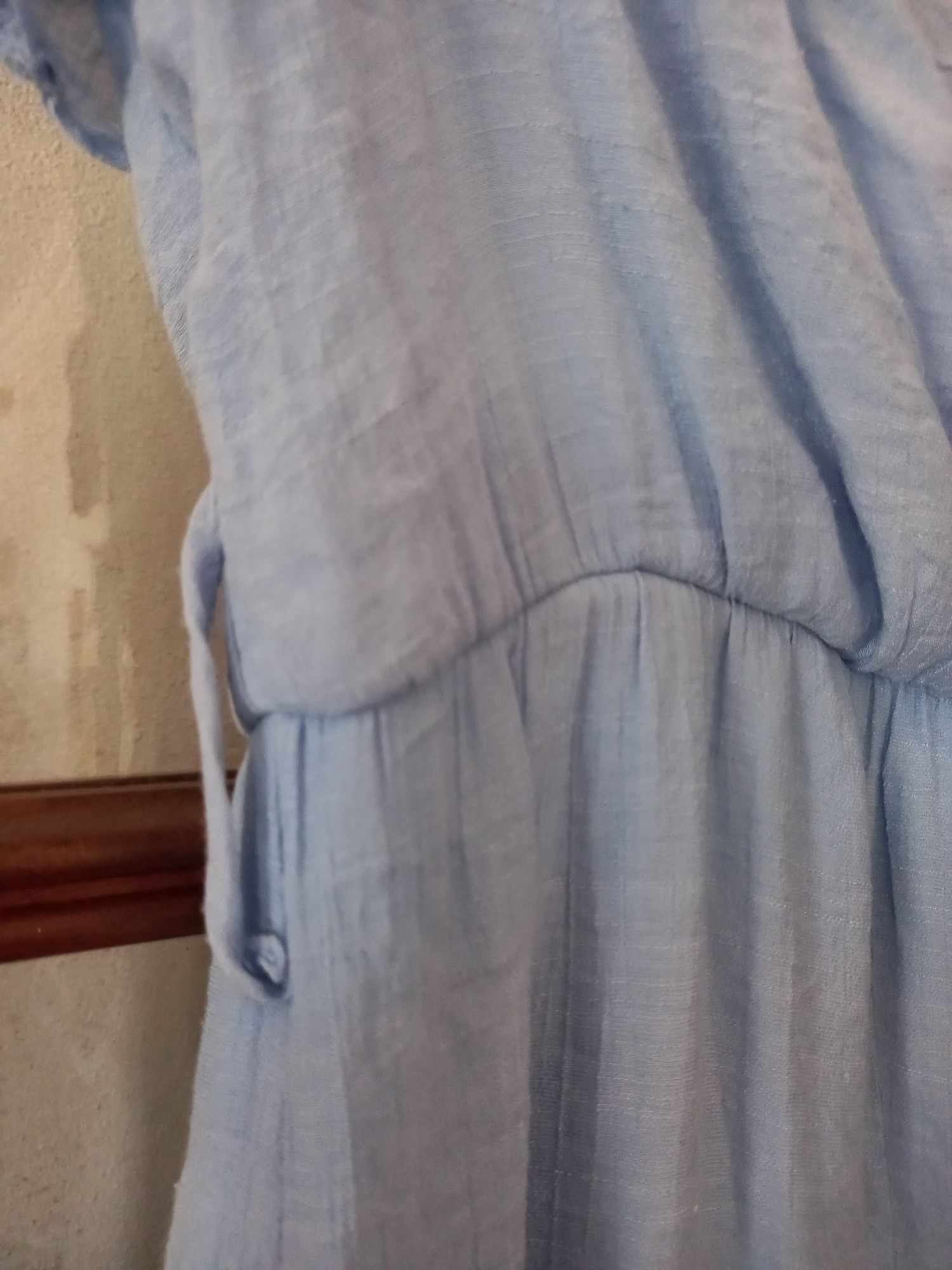 Vestido longo azul