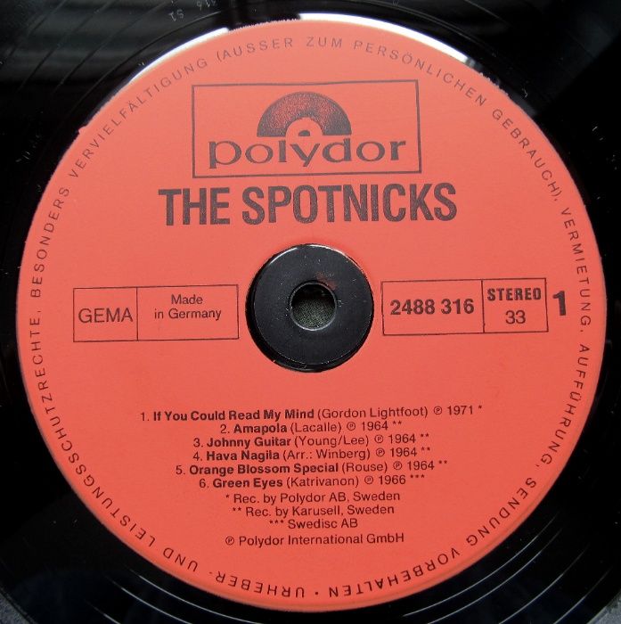 The Spotnicks – The Spotnicks, winyl 12'', 33 rpm, EX