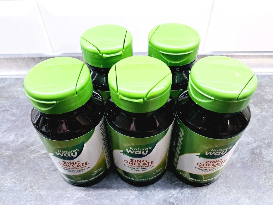 Natures Way, Zinc Chelate 30 мг (100 капс.), цинк хелат