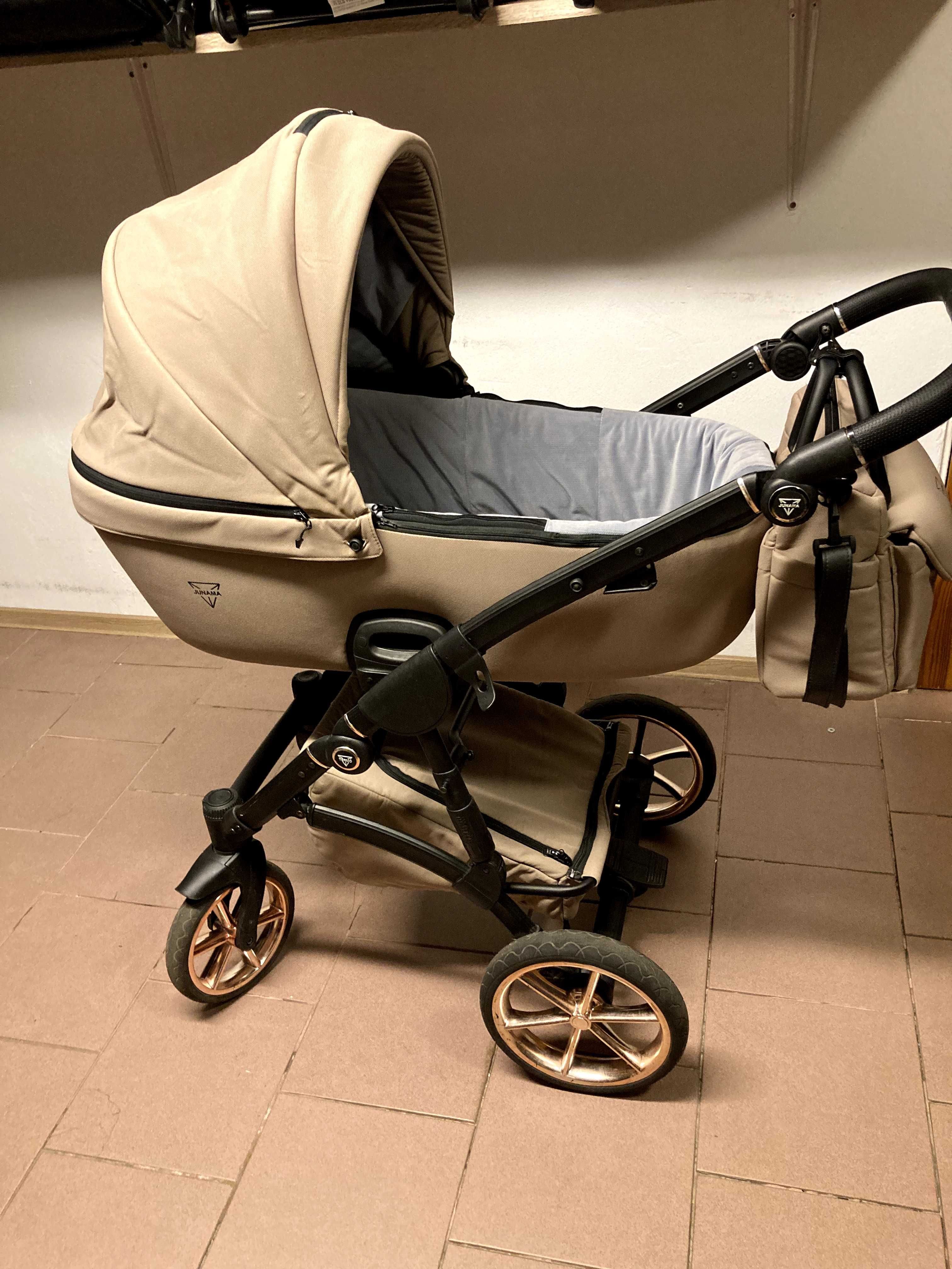 Wózek JUNAMA TERMO LINE TEX 2w1 / 3w1 / 4w1 z bazą Isofix  Beżowy