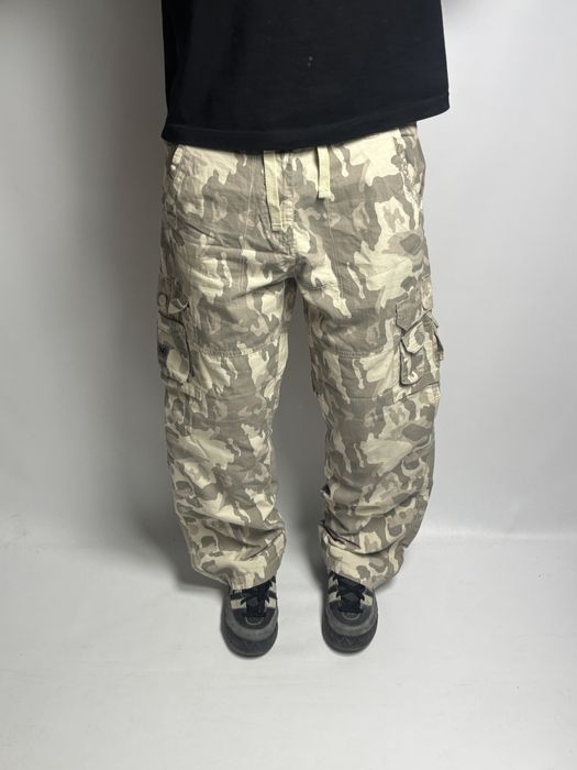 Широкі реп карго штани камуфляж baggy cargo y2k loose jaded racer