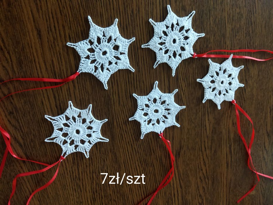 Ozdoby choinkowe szydełkowe