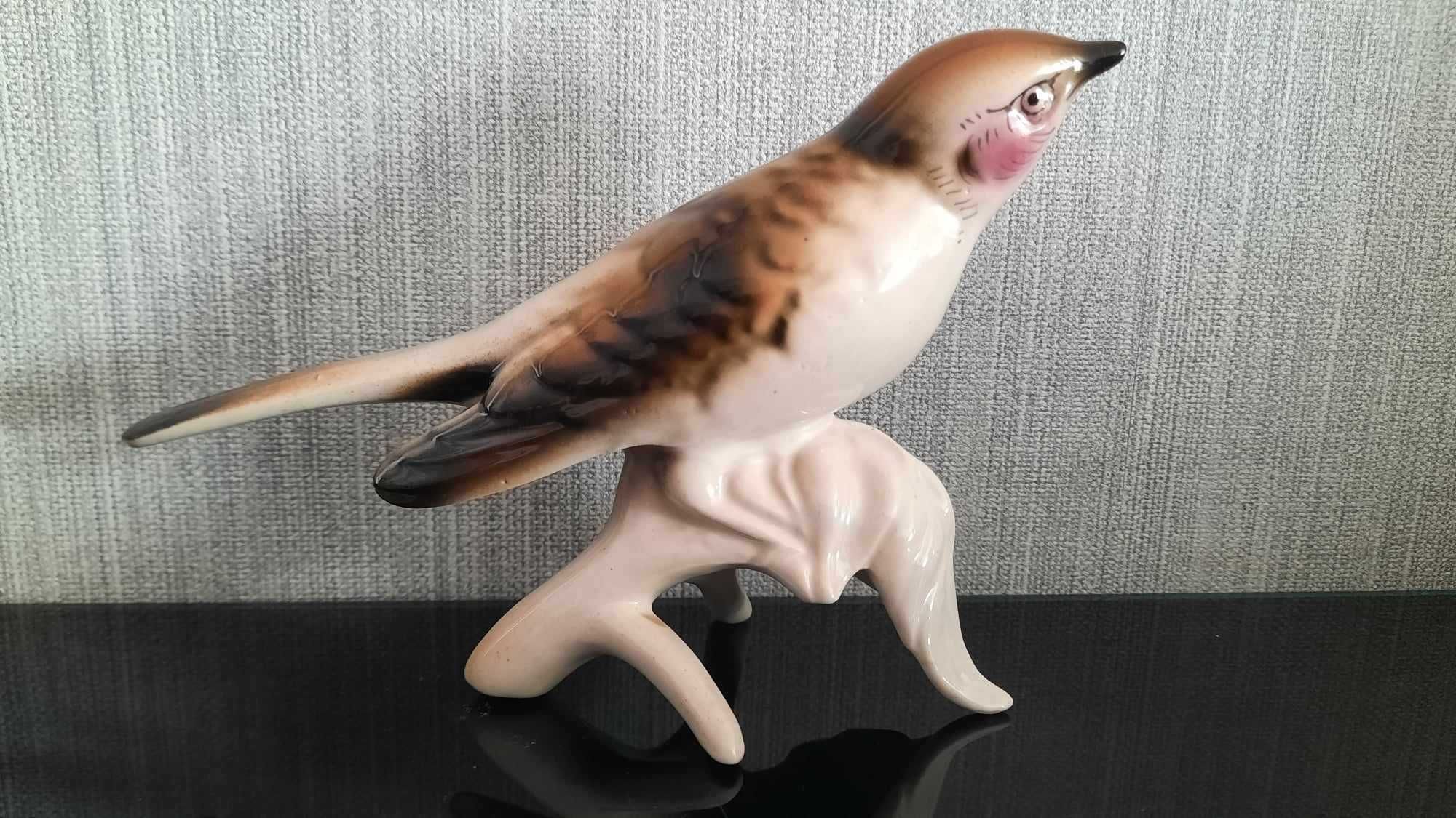 Porcelanowa figurka Ptak PRL
