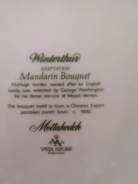 Bandeja Mottahedeh Vista Alegre - Mandarin Bouquet