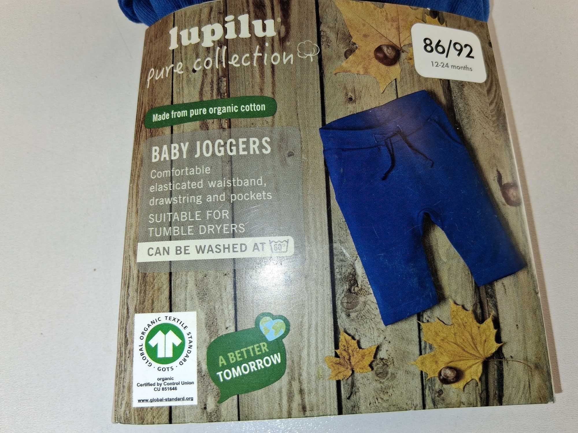 A192 Lupilu Baby Joggery Spodenki Niemowlęce Bawełna Niebieskie 86/92