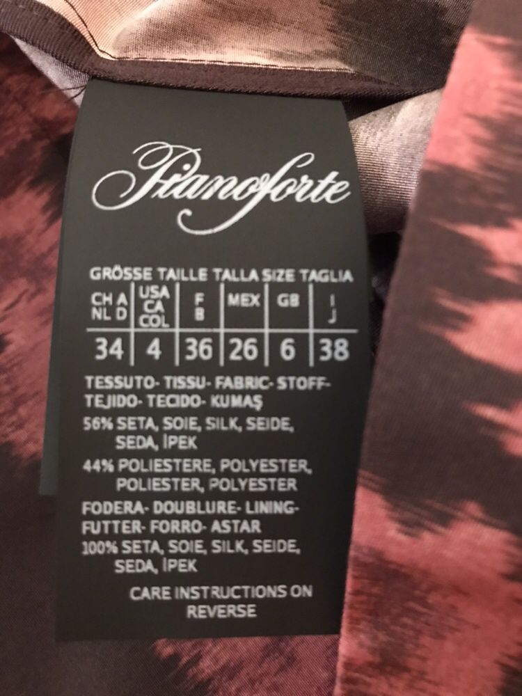 Pianoforte by MaxMara nowa sukienka z jedwabnej tafty, ślub gala 34