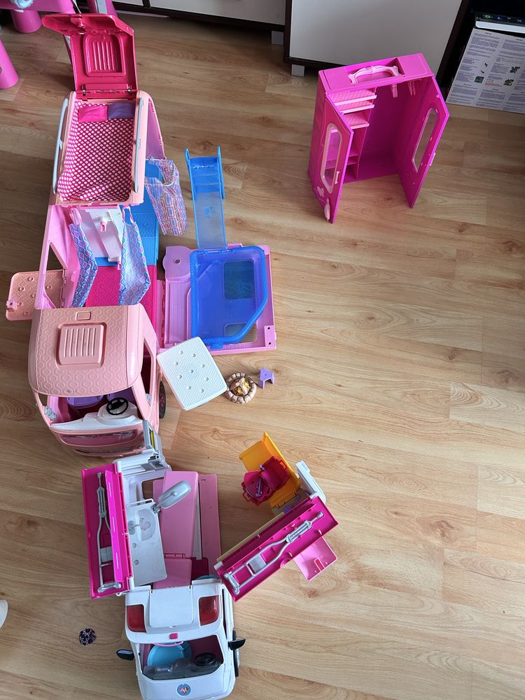 Kamper barbie karetka barbie szafa dla lalek barbie