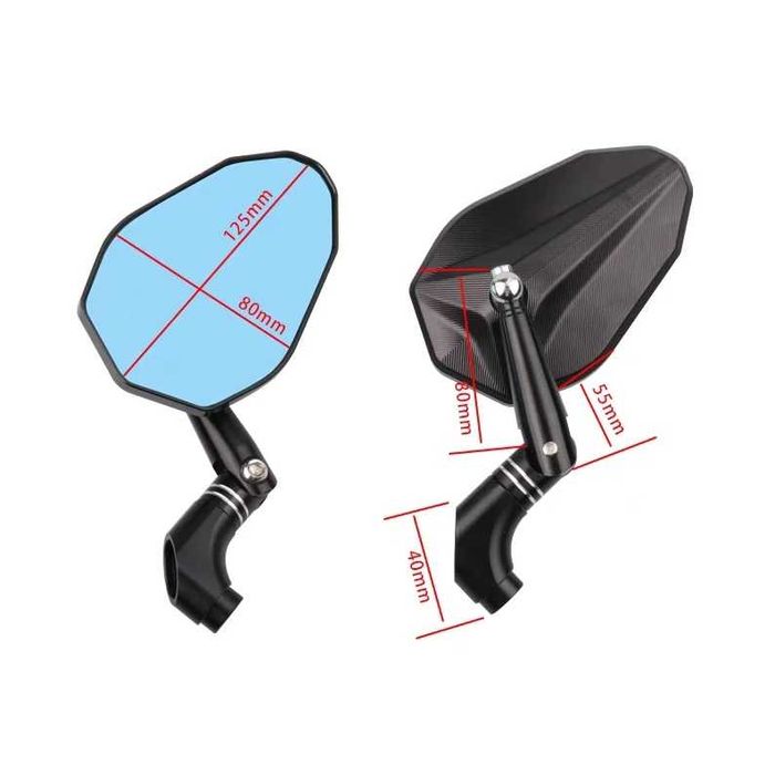 Дзеркала на мотоцикл, універсальні (алюмінієві, якісні)