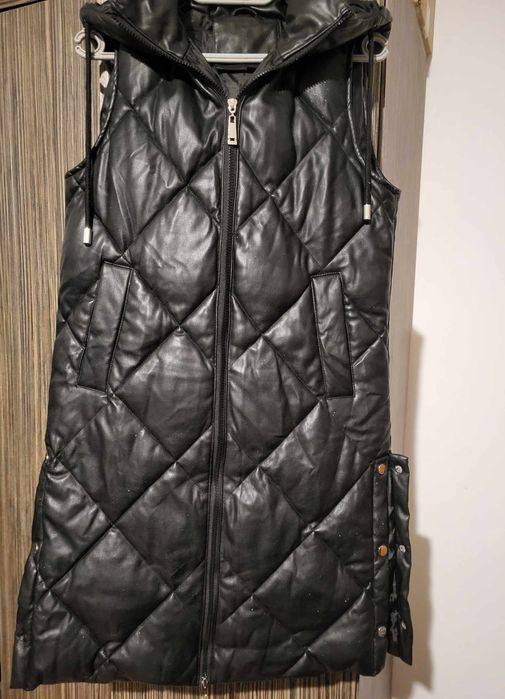 Kamizelka pikowana brokatowa długa nowa