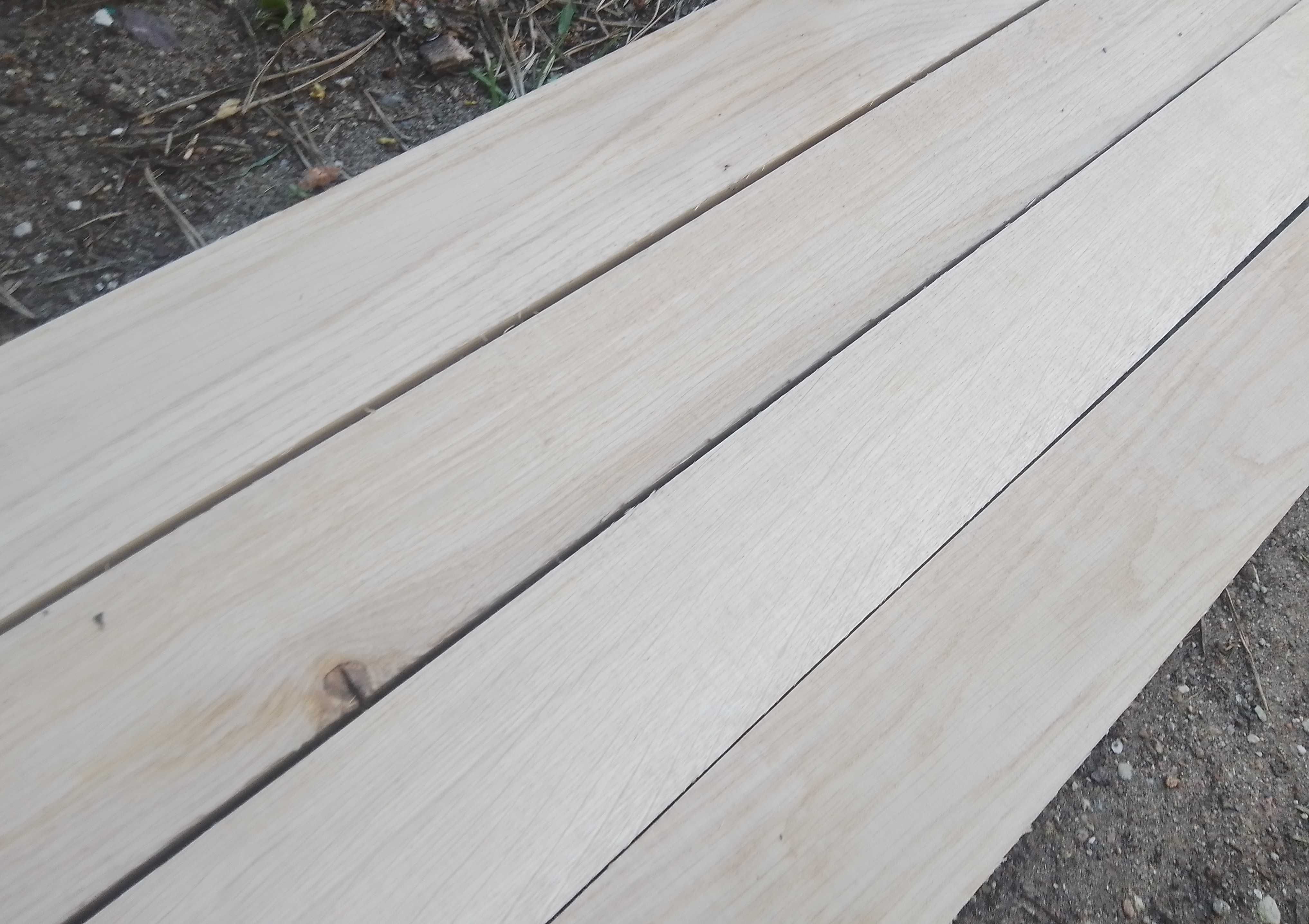 Dębowa deska heblowana, lamela drewniana  130 cm x 6,5 cm, wysyłka