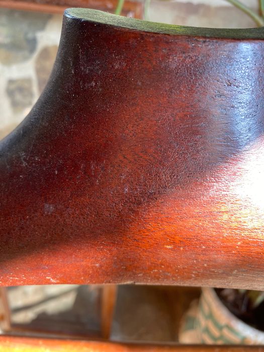 Cabide Madeira Nobre Nogueira 128 cm Pesado e Robusto Marcado 54