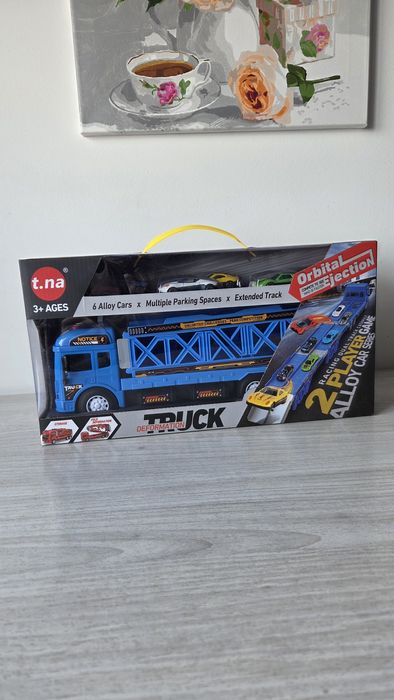 Фура трейлер паркінг з металевими машинками трейлер 90 см пускова уста