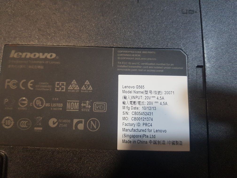 Разборка Lenovo YOGA 710-15/Flex 3 -1580 / 1480/ Flex 2 /G565 /G560