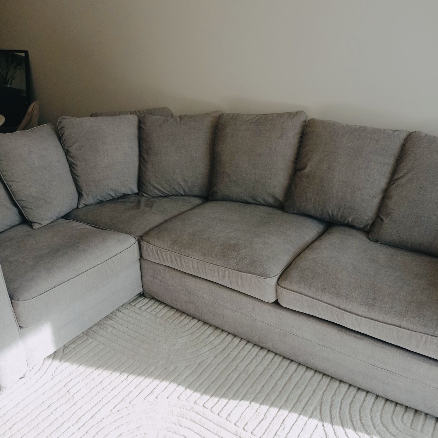 Pokrycie kanapy IKEA GRONLID Softi Light Grey szare siwe narożnej