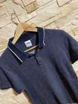 T-shirt ZARA M Polo męski granatowy bawełna krótki rękaw