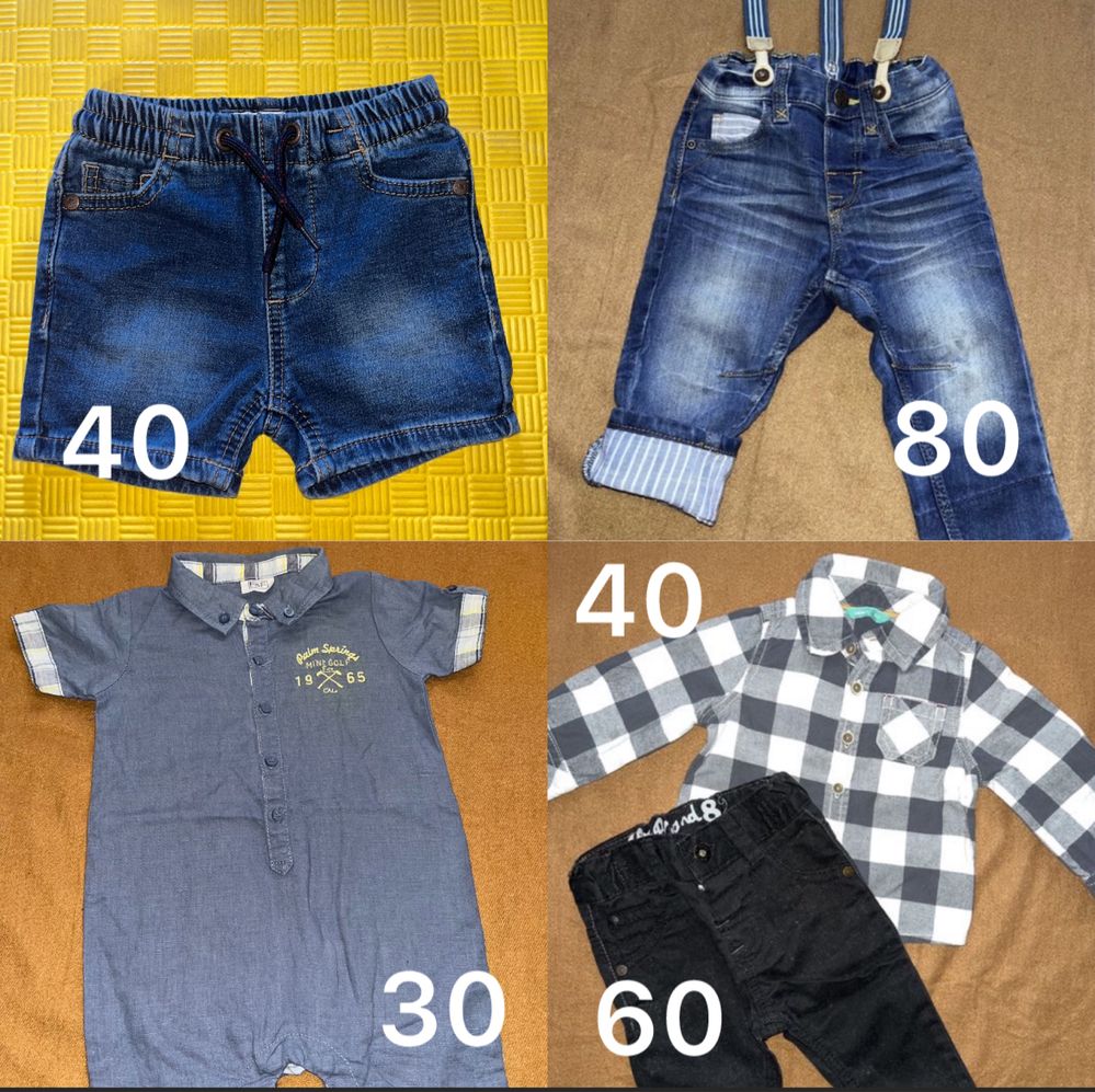 Шорты, джинсы, штаны на мальчика 6-9 месяцев