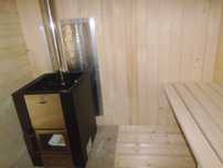 Sauna ogrodowa fińska sucha piec na drewno + zbiornik do morsowania
