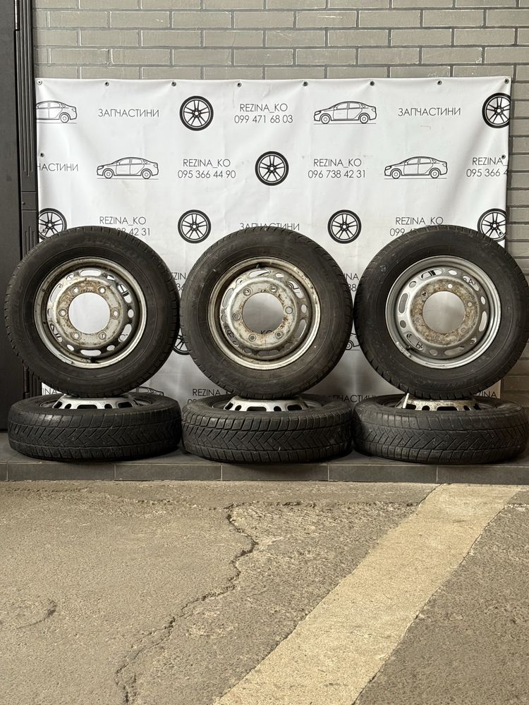 Колеса в зборі 195/75 R16C Dunlop,диски 6х205 R16 Sprinter,Crafter