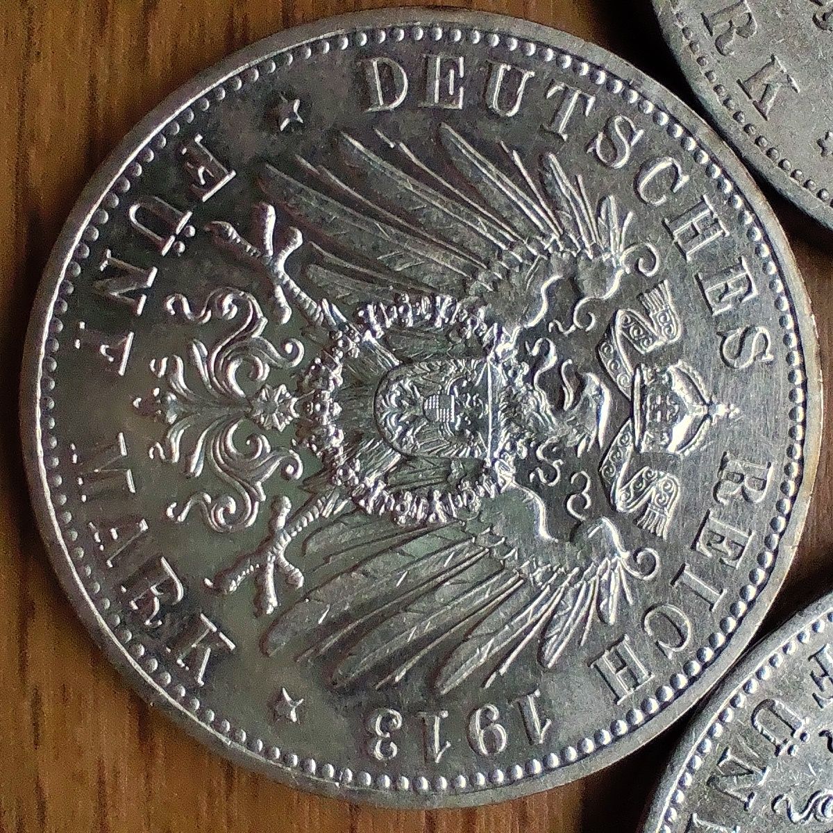 5 marek Prusy Niemcy Cesarstwo Niemieckie 3 szt. Srebrne monety