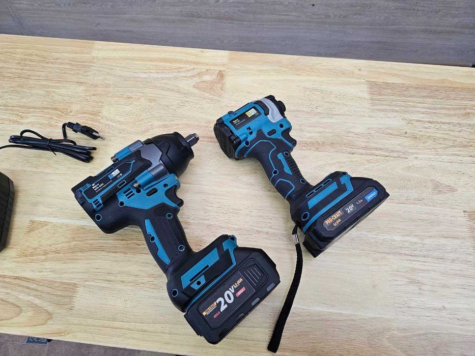 Потужний Набір Гайковерт + Гвинтоверт Razor З Акумуляторами 1,5 ,4.0Ah