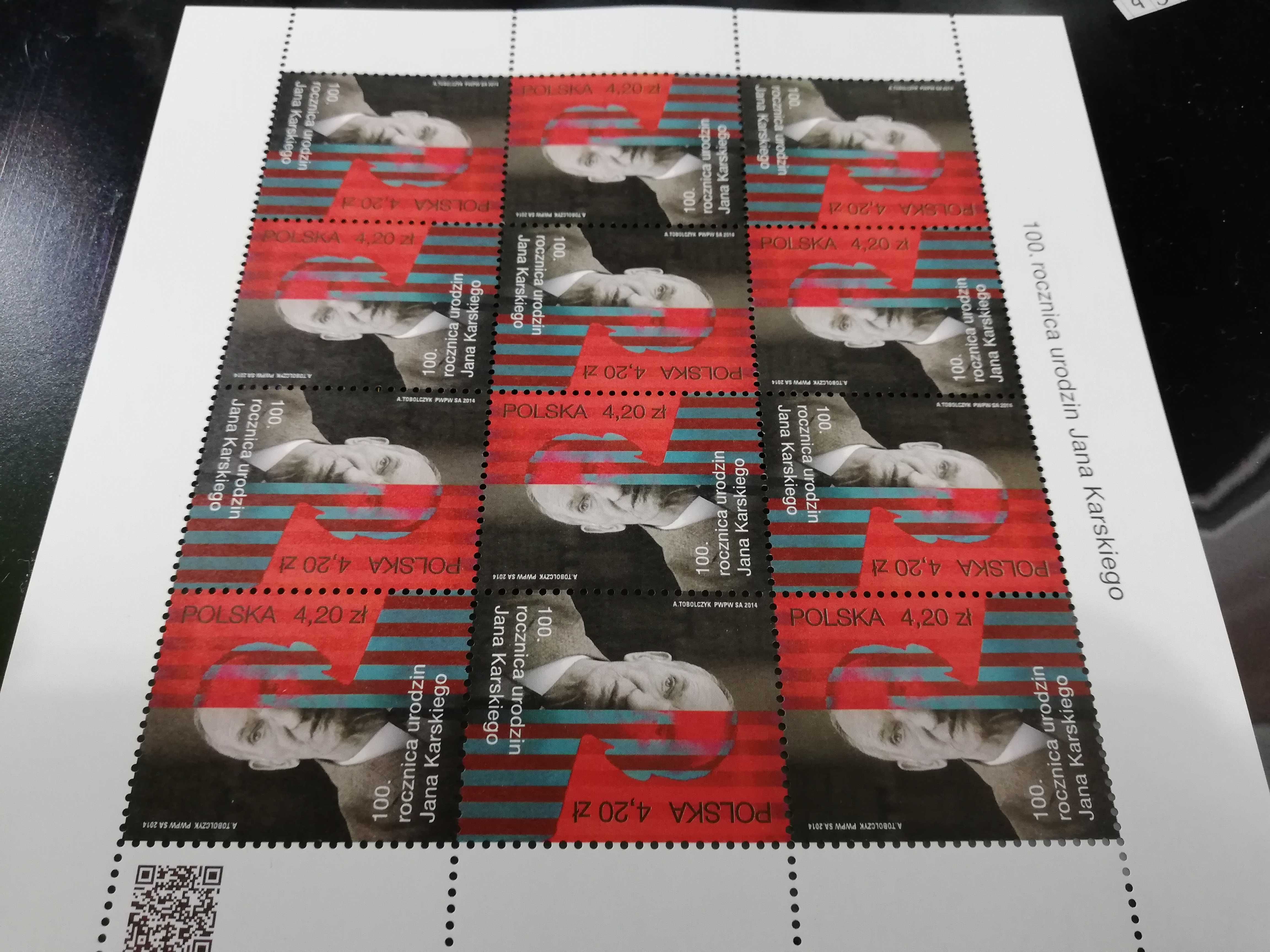 Arkusz 4524**100. rocznica urodzin Jana Karskiego