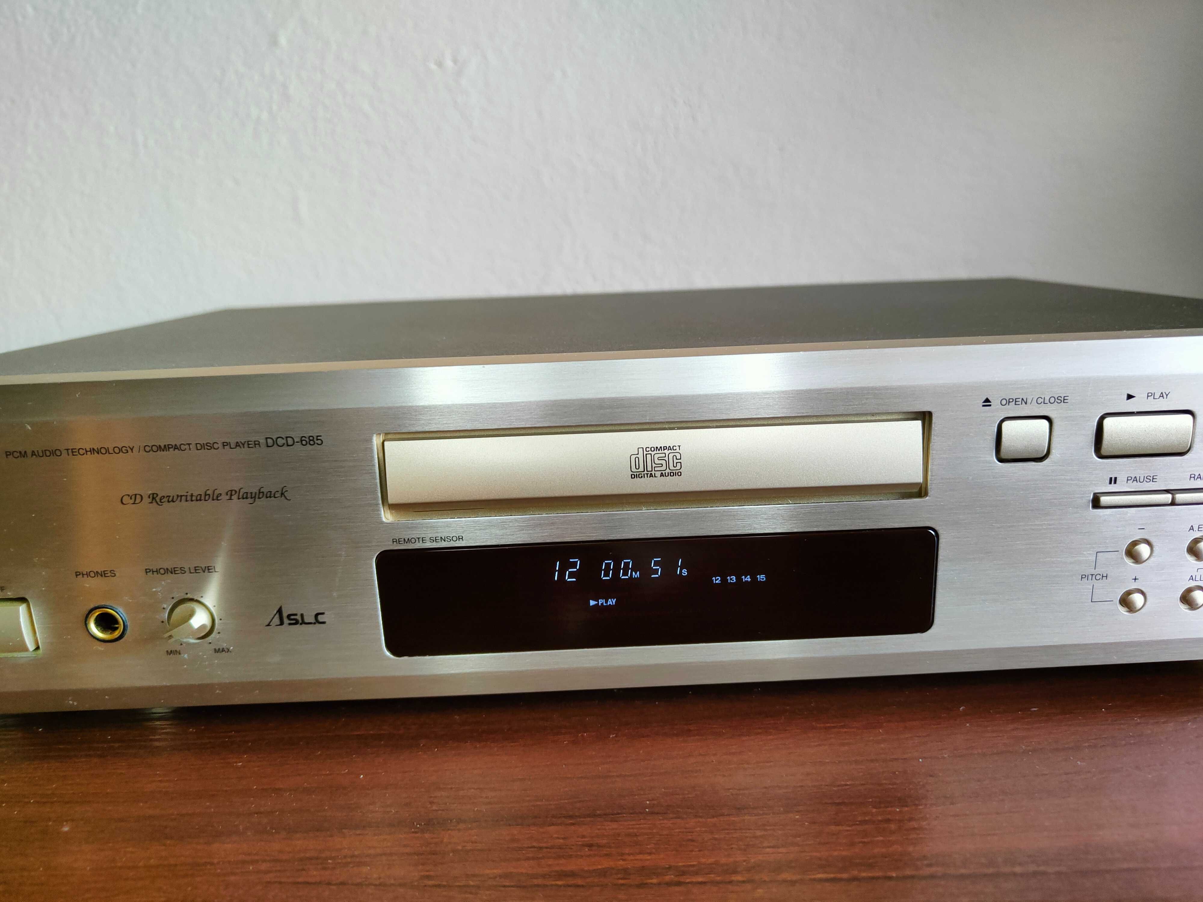 DENON DCD-685 odtwarzacz CD szampański wyjście optyczne