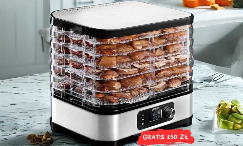 PORZĄDNA Suszarka do grzybów Yoer 10w1 VitaSave 450W Timer wysyłka 24h