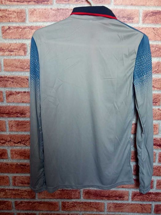 Szaro Niebieska bluzka z długim rękawem Longsleeve rozm. S
