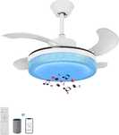 Wentylator sufitowy 36" LED Bluetooth z pilotem i Wi-Fi HOREVO