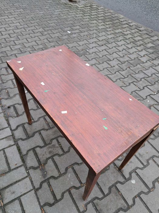 rozkładany stół karciany do renowacji, vintage PRL