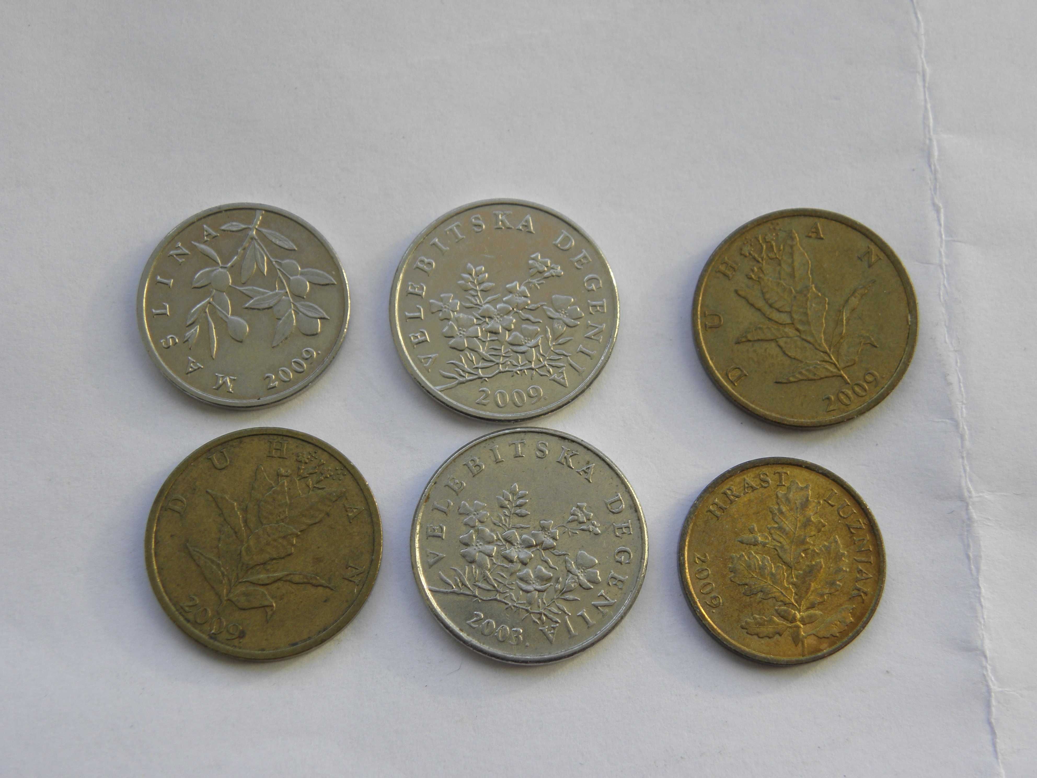 Zestaw monet Chorwacja, monety z Chorwacji, 6 sztuk