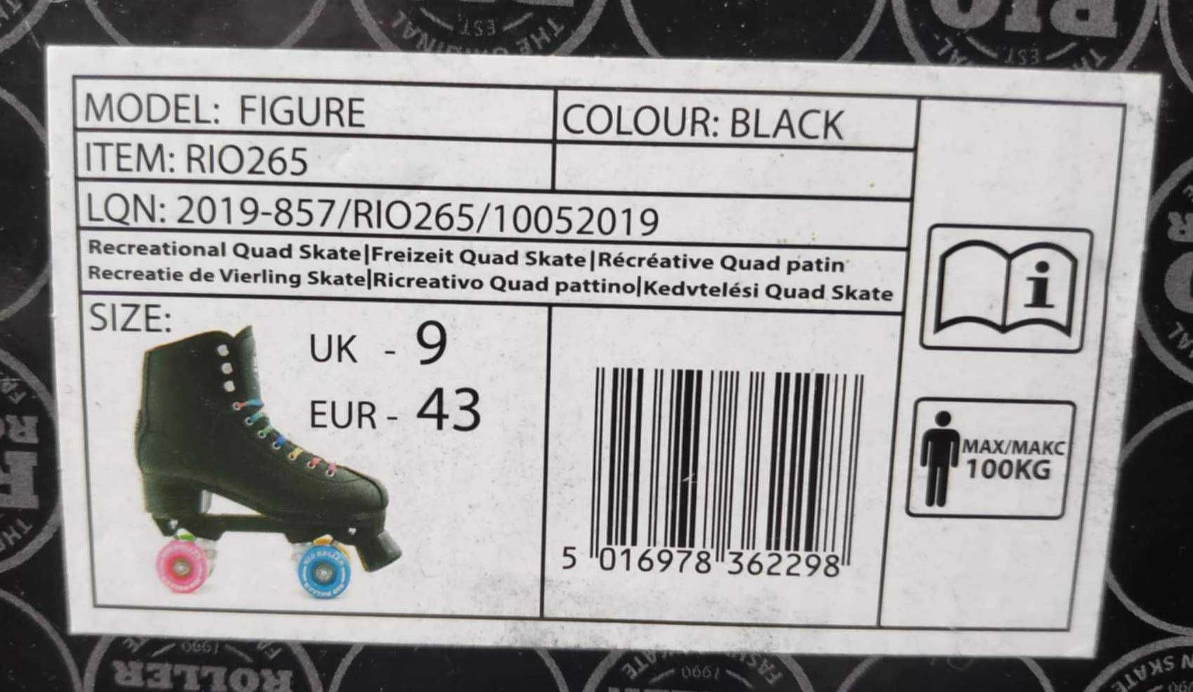 Rio Roller Wrotki Figure Black 265