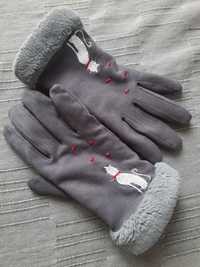 Rękawiczki z futerkiem
