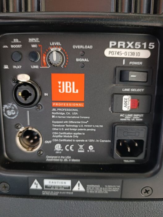 Zestaw kolumny aktywne JBL PRX 515 i PRX518S