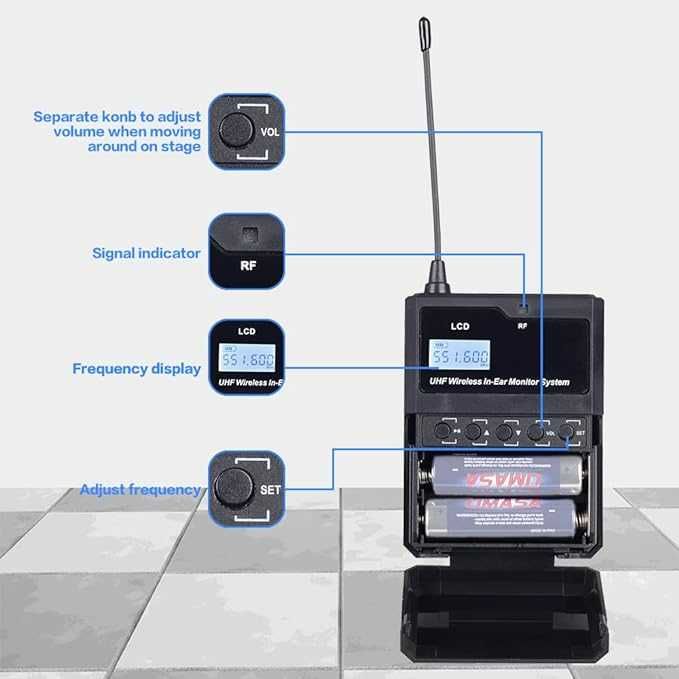 UHF PROFESJONALNY bezprzewodowy system mikrofonów