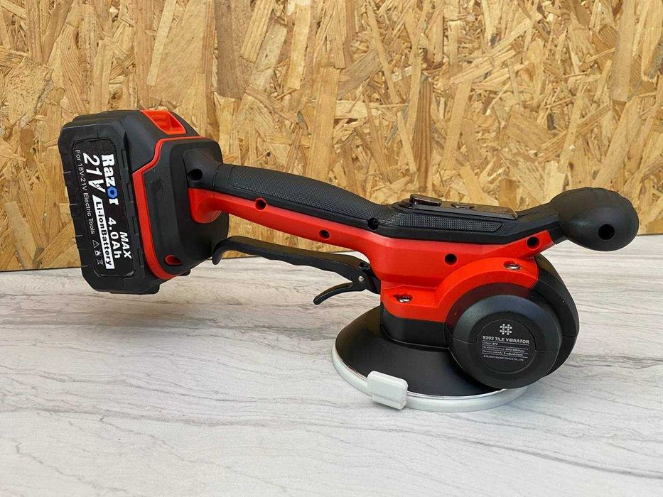 123 мм Віброприсоска Shijing 9393 + Акб 4.0Ah Біла гума з регулюванням