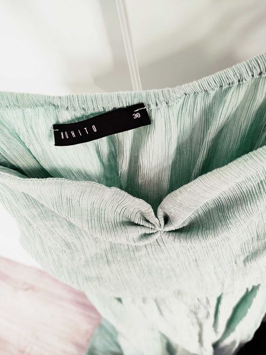 Długa morska sukienka Mohito r. 38 wiskoza