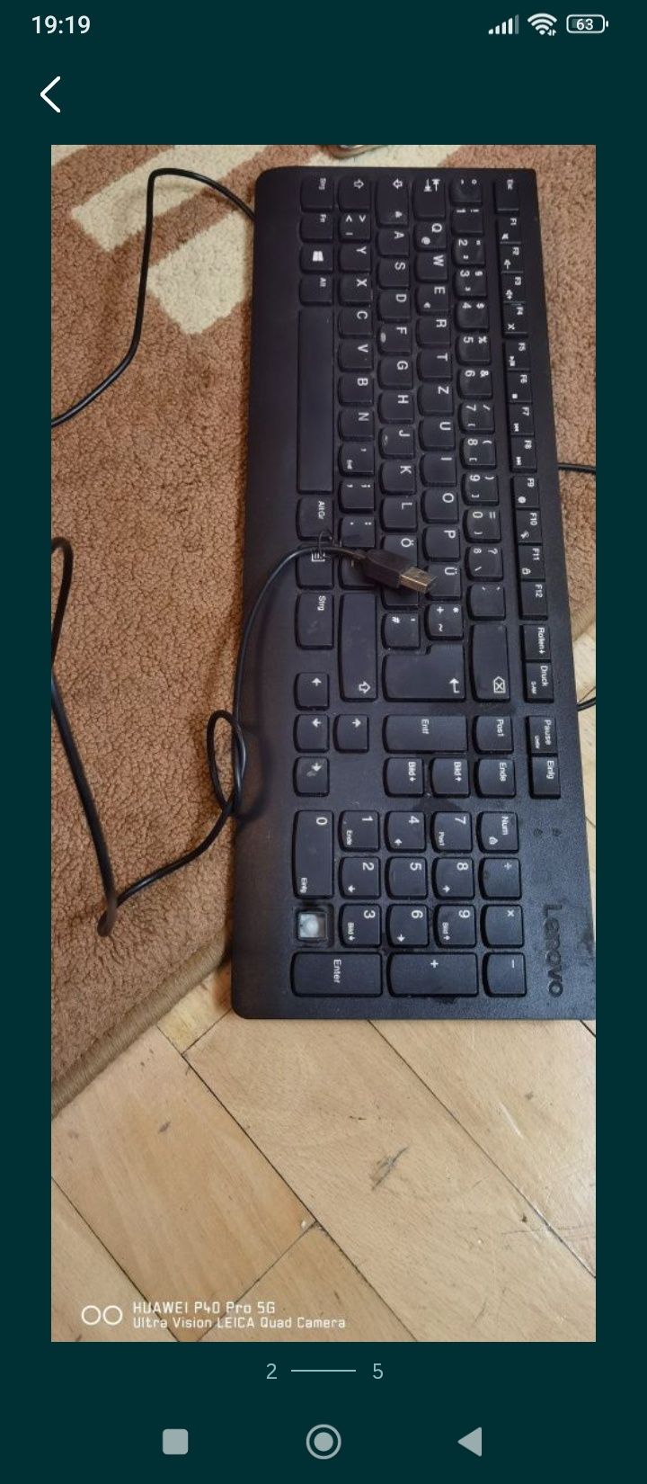 Klawiatura USB lenowo