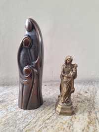 Dwie stare figurki z Madonnami
