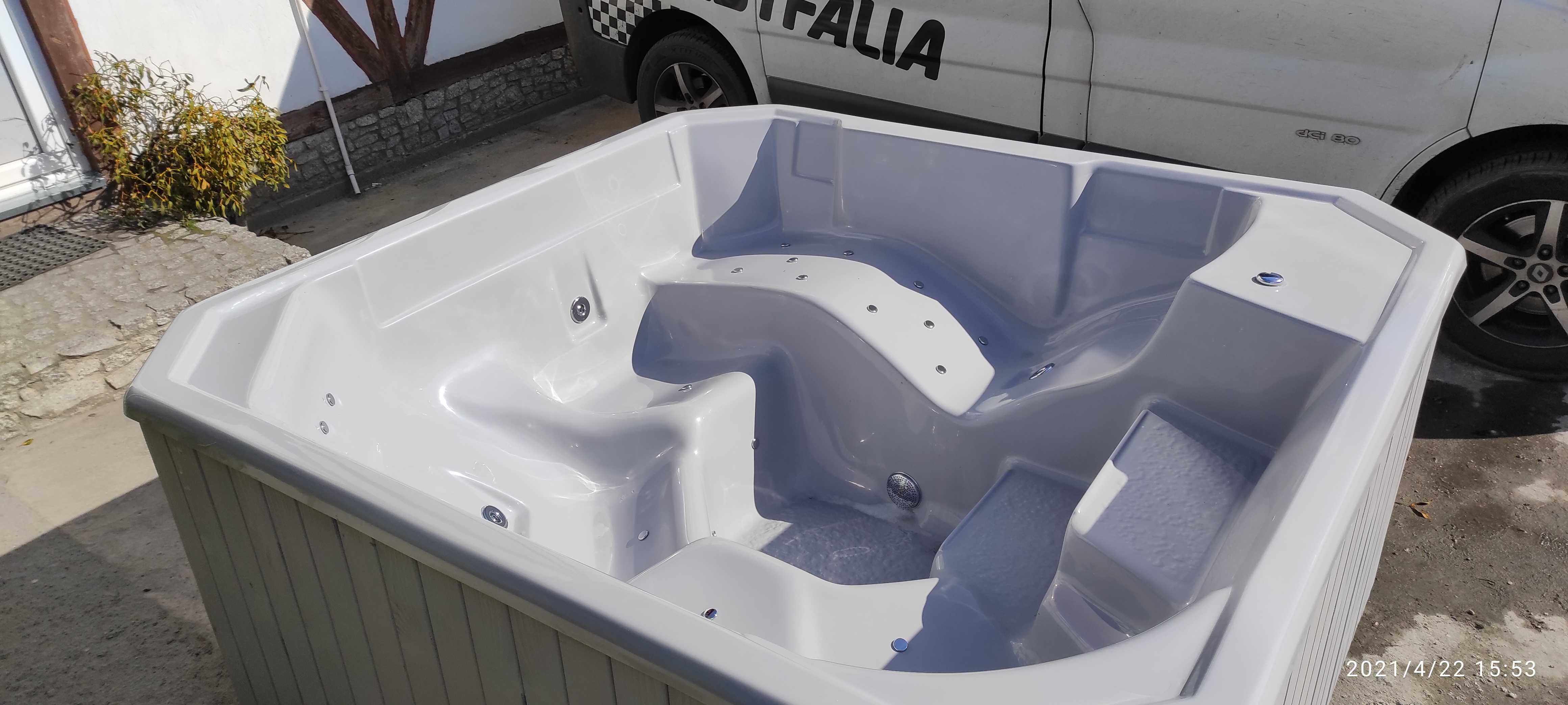 Całoroczne Jacuzzi ogrodowe 2m x 2m jakuzzi SPA taras działka ogród