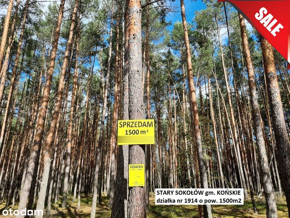 Sale -10% Najtańsza działka leśno-rolna 1500m2 tylko 9.900 zł