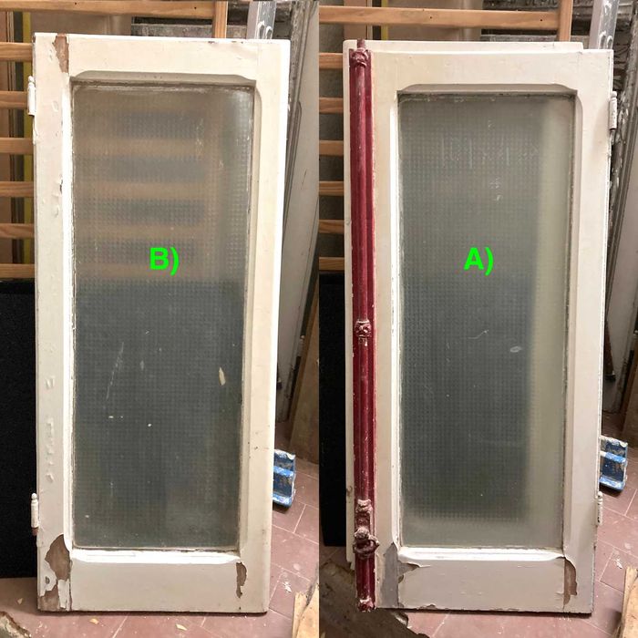 Janela de madeira maciça - Pinho Riga - 100 x 120 cm - Antigo