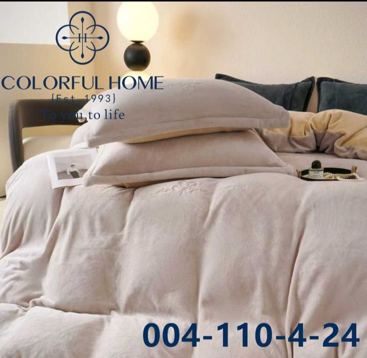 Велюрова тепла постіль євро