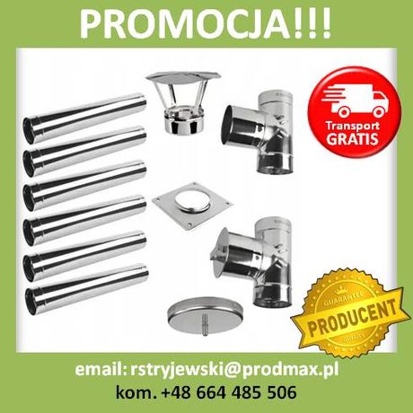 PROMOCJA!!! WKŁAD kominowy okrągły kwaso-żaro fi 160 6 m PRODUCENT!!!