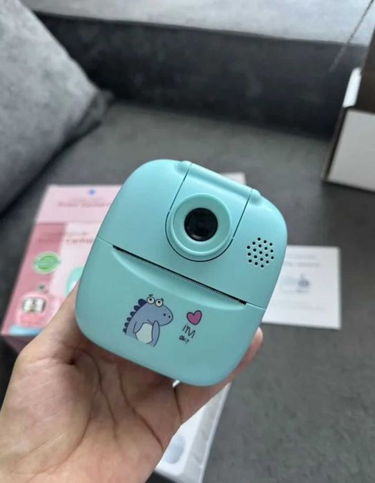Фотик дитячий блакитний друкує фотки одразу як polaroid