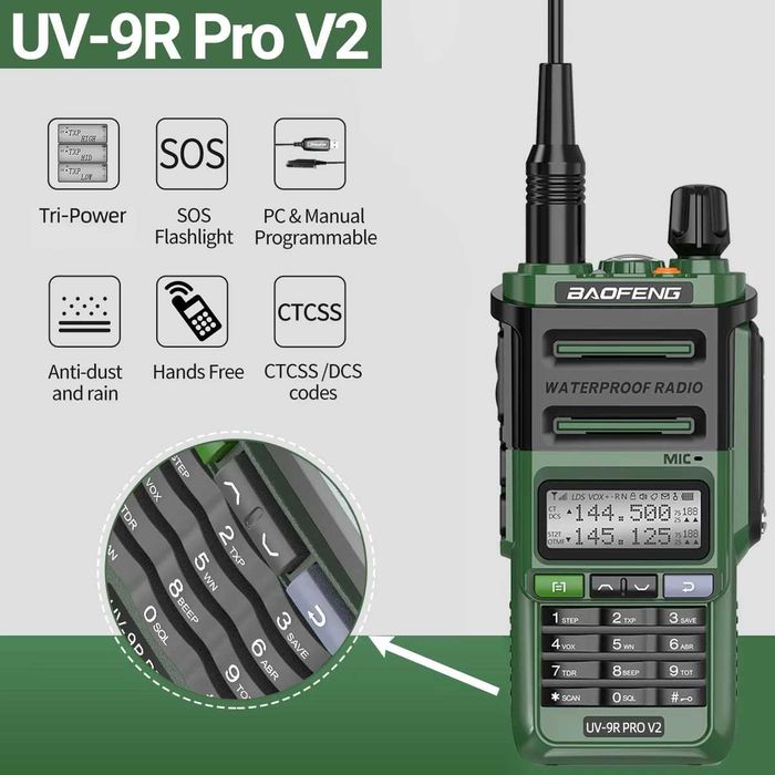 Baofeng UV 9R Pro Radiostacja  Radiotelefon Walkie Talkie  uv-9r pro